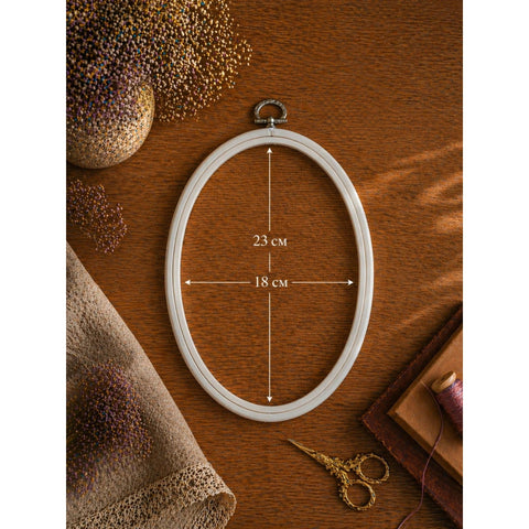 White Oval Embroidery Hoop