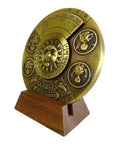 Brass Perpetual Calendar on wooden base H27 - Hobby.lt 🇬🇧