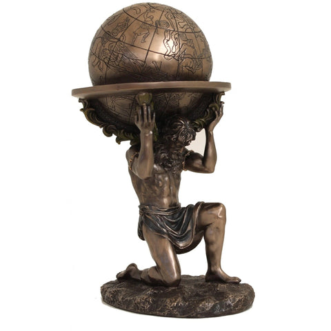 Atlas Titan bronze resin statue
