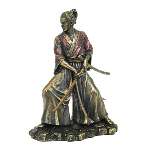 Bronze samurai warrior statue 22 cm
