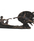 Creation of Adam statue - Michelangelo bronze resin