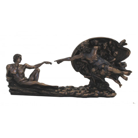 Creation of Adam statue - Michelangelo bronze resin