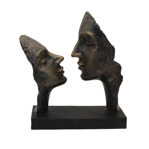 Bronze resin couple sculpture 26cm