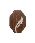 Wooden Needle Case with Feather Motif by Wizardi