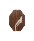 Wooden Needle Case with Feather Motif by Wizardi