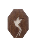 Wooden Needle Case with Engraved Hummingbird by Wizardi