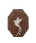 Wooden Needle Case with Engraved Hummingbird by Wizardi