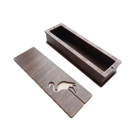 Wooden Storage Box with Flamingo Design by Kind Fox