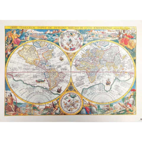 Old World Map - Orbis Terrarum reprint - P. Plancius 1594 - M1594