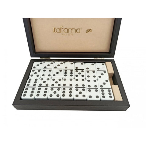 Luxury double 6 domino set with black crystals
