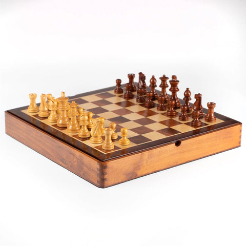 31x31cm Beautiful Magnetic Wooden Chess Set with Box Inside - Hobby.lt