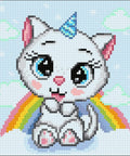 Cat with the Rainbow 20х20 Diamond Painting Set Cs2708 - Hobby.lt