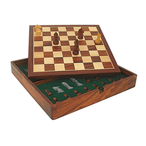 37X37CM LEGANT MAGNETIC WOODEN CHESS SET WITH BOX INSIDE - Hobby.lt