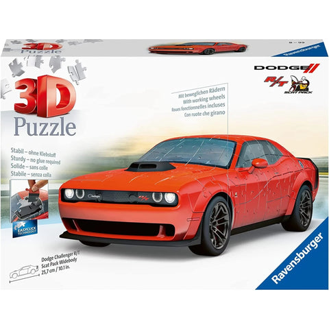 Ravensburger Jigsaw 3D Puzzle: Dodge Challenger Scat Pack Red
