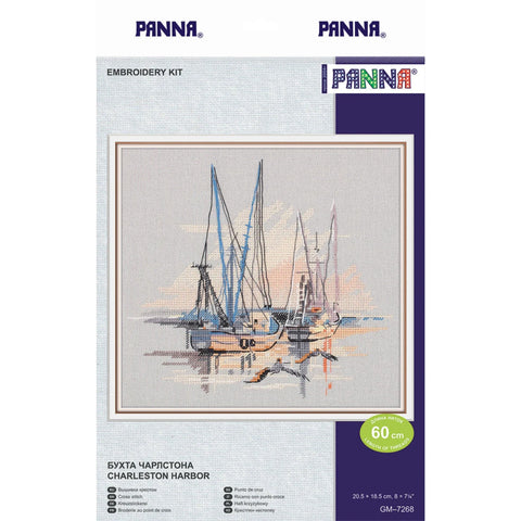 Cross stitch embroidery kit Charleston harbor seascape - Panna Klart