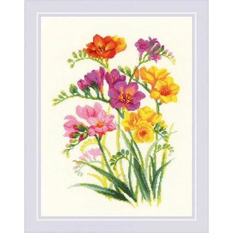 Fragrant Freesia cross stitch kit by RIOLIS Ref. no.: 1821