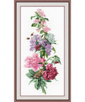 Peony Flower Cross Stitch Kit