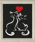 Cross Stitch Kit Black Aida