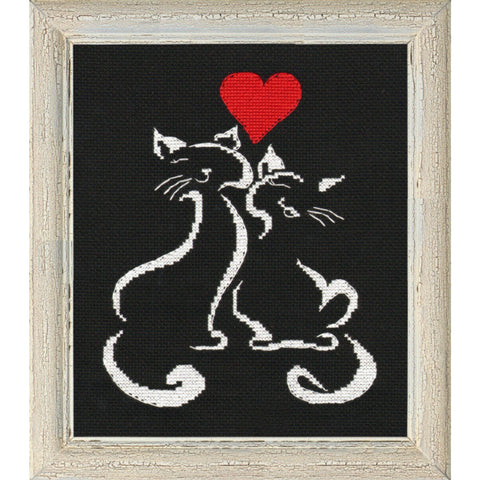 Cross Stitch Kit Black Aida