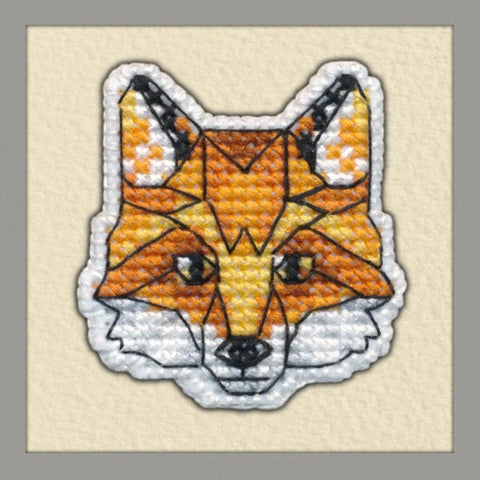 Fox Cross Stitch Brooch Kit