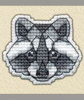 Raccoon Cross Stitch Badge Kit