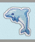 Dolphin Cross Stitch Badge Kit