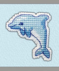 Dolphin Cross Stitch Badge Kit