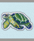 Mini Turtle Cross Stitch Badge Kit