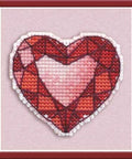 Heart Cross Stitch Badge Kit