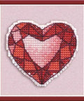 Heart Cross Stitch Badge Kit