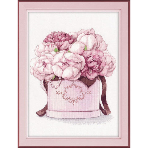 Peony Cross Stitch Kit