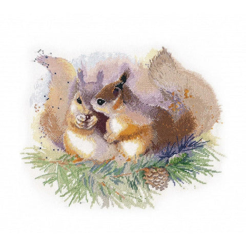 Squirrel Cross Stitch Kit