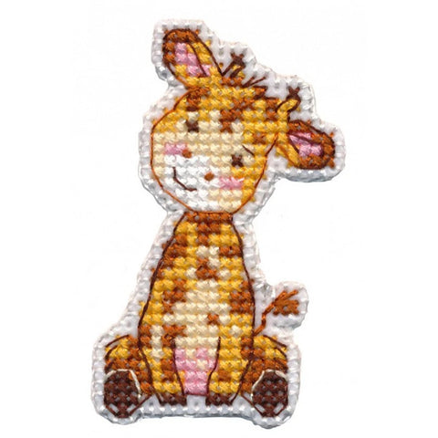 Giraffe Embroidery Badge Kit