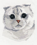 Scottish Fold Cat Cross Stitch Kit