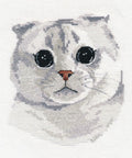 Scottish Fold Cat Cross Stitch Kit