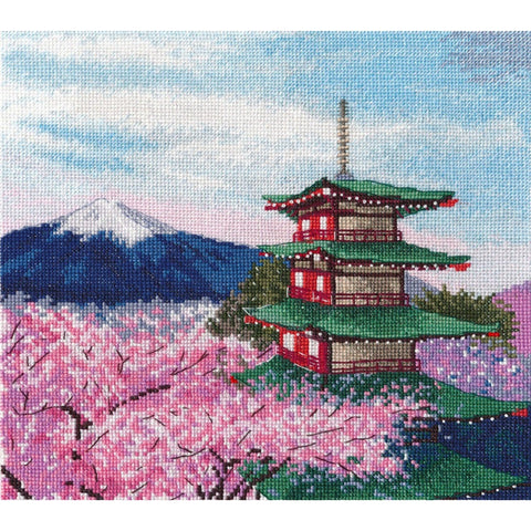 Chureito Pagoda Cross Stitch Kit