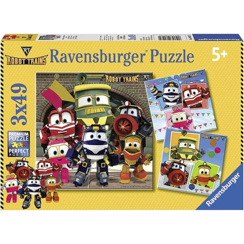 3 x 49 Puzzle Robot Trains - Hobby.lt