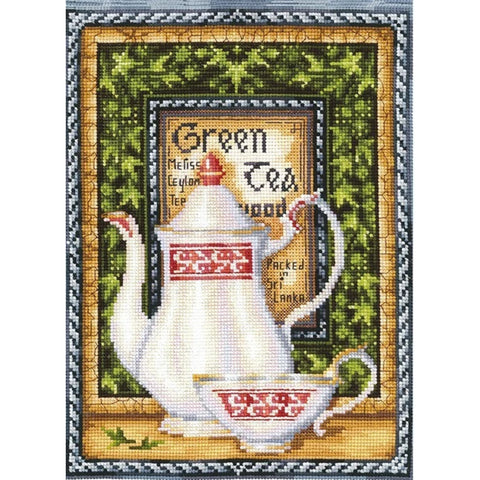 Tea Collection. Green Melissa SANK-39 - Cross Stitch Kit by Andriana