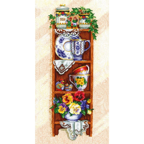 Shelf With Cups SANP-34 - Cross Stitch Kit by Andriana