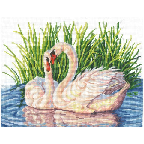 Pair Of Swans SANP-39 - Cross Stitch Kit by Andriana