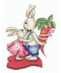 Bunnies Love And Carrots SANZ-38 - Cross Stitch Kit by Andriana