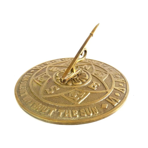 Garden Brass Sundial - FLOWER - SDC - diameter 20cm