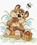 Cross Stitch Kit Bear Happiness SM-076