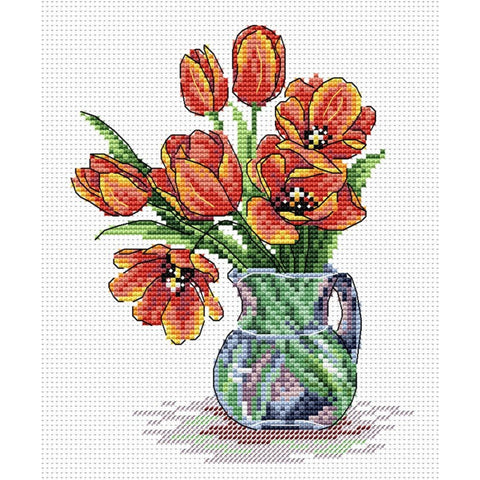 Cross Stitch Kit Spring Tulips SM-089