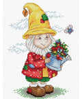 Cross Stitch Kit Dwarf in Yellow hat SM-133