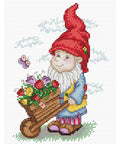 Cross Stitch Kit Dwarf in Red Hat SM-134
