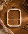 Square Embroidery Hoop 12.5 x 14.5 cm, Clear, Nurge