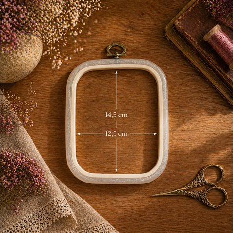 Square Embroidery Hoop 12.5 x 14.5 cm, Clear, Nurge