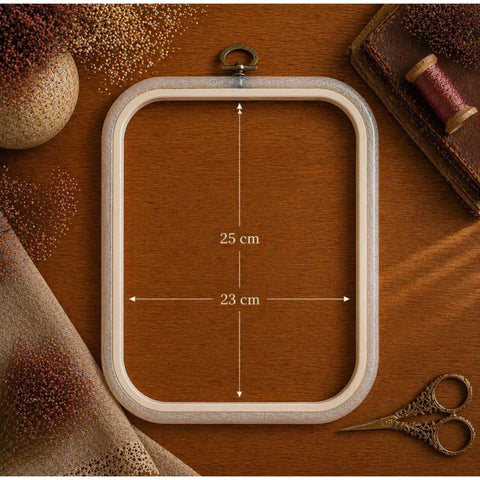 Clear Flexible Embroidery Hoop 23 x 25 cm, Nurge
