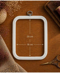 White Flexible Square Embroidery Hoop 18x20 cm, Nurge